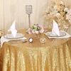 Round Sequin Tablecloth Glitter Sparkling Table Cover Glitter Tablecloth Wedding Birthday Christmas Party  Table Decor Supplies 5