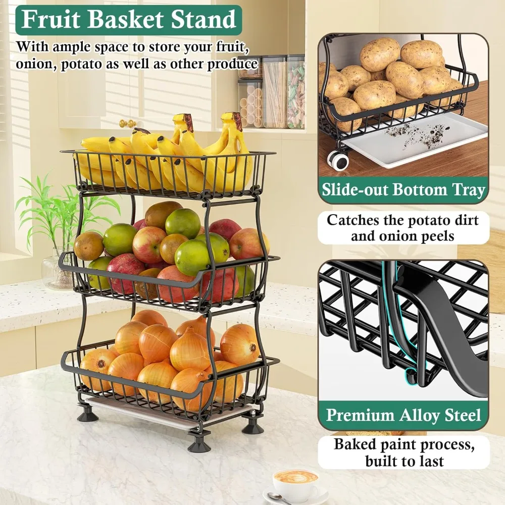 Pantry Floor Organizer and Storage Cart with Wheels 4