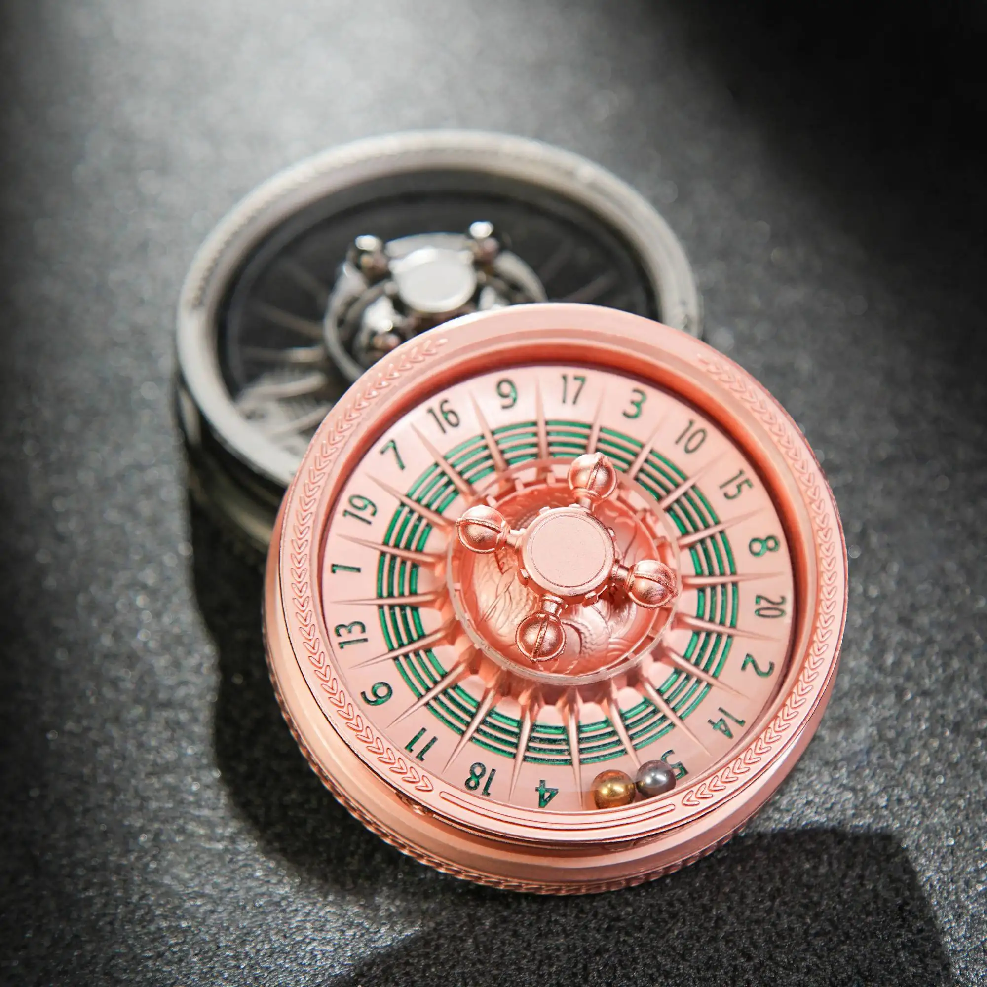 Rotating DND Dice Roulette Fingertip gyro Dices for DND Dice Players D&D RPG Games Metal Spinner Compass Dragon