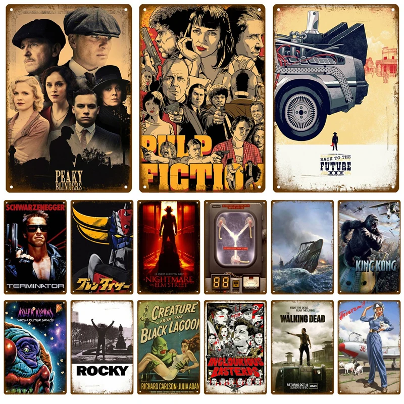 CinemaMovieMetalSignIndustrialVintagePosterVintageRetroTin