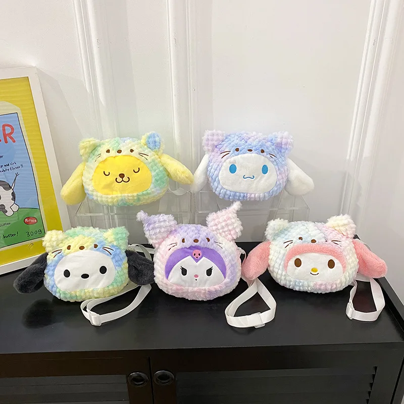 

Plush bag, cross-body shoulder bag, cute cartoon backpack, Sanrio women's bag, coin purse, Kurome crossbody bags for women