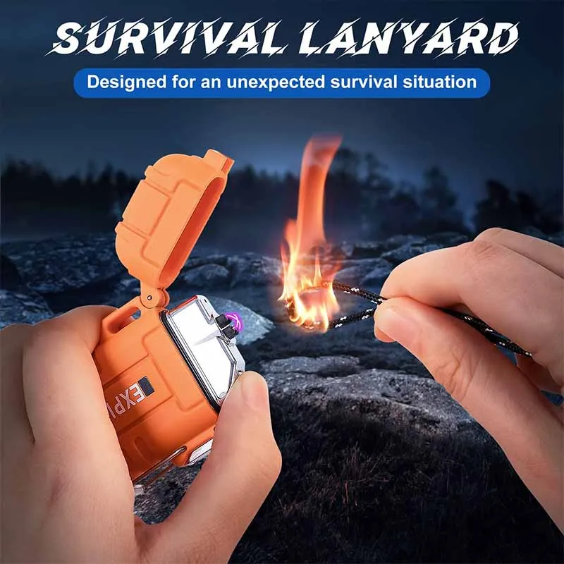 Outdoor Waterproof Usb Electric Lighter Windproof Dual Arc Plasma Lighters Smoking Accessories BBQ Candle lighter For Explorer bbq lighter cigarette lighter electric arc igniter