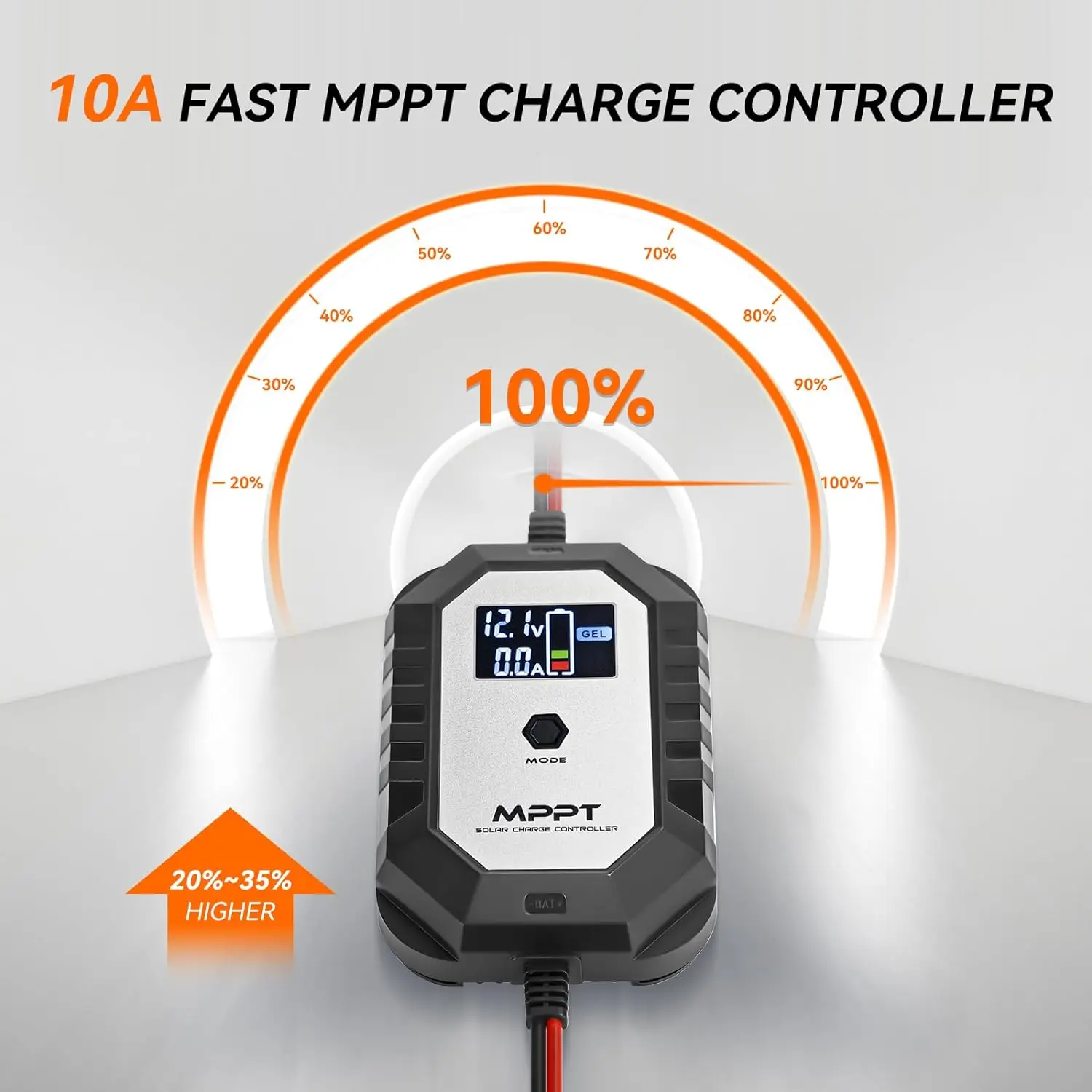 Small 10A MPPT Solar Charge Controller with LCD Display Solar Regulator for 12V