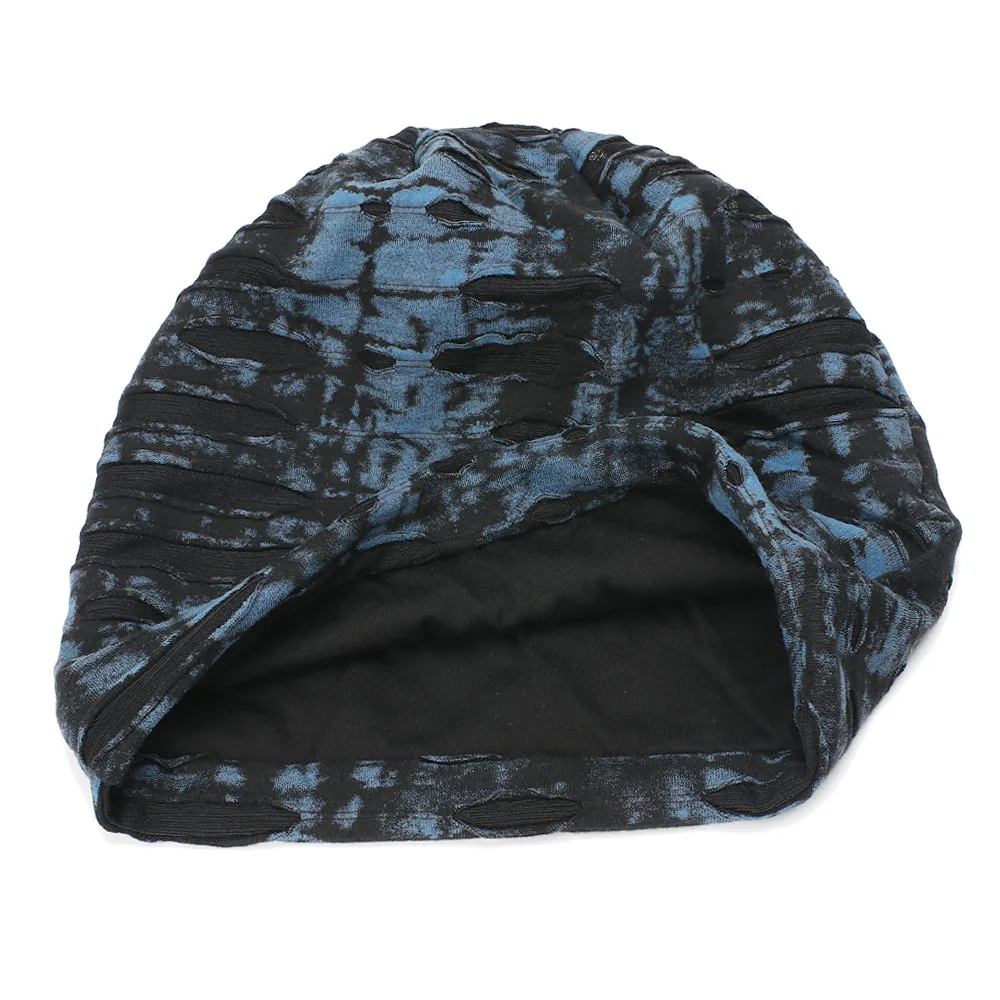 Vintage Tie Dye Slouchy Beanie Hüte für Männer Frauen Distressed Unisex Street Atmungsaktive Outdoor Herbst Winter Hut Hip Hop – Detail 5