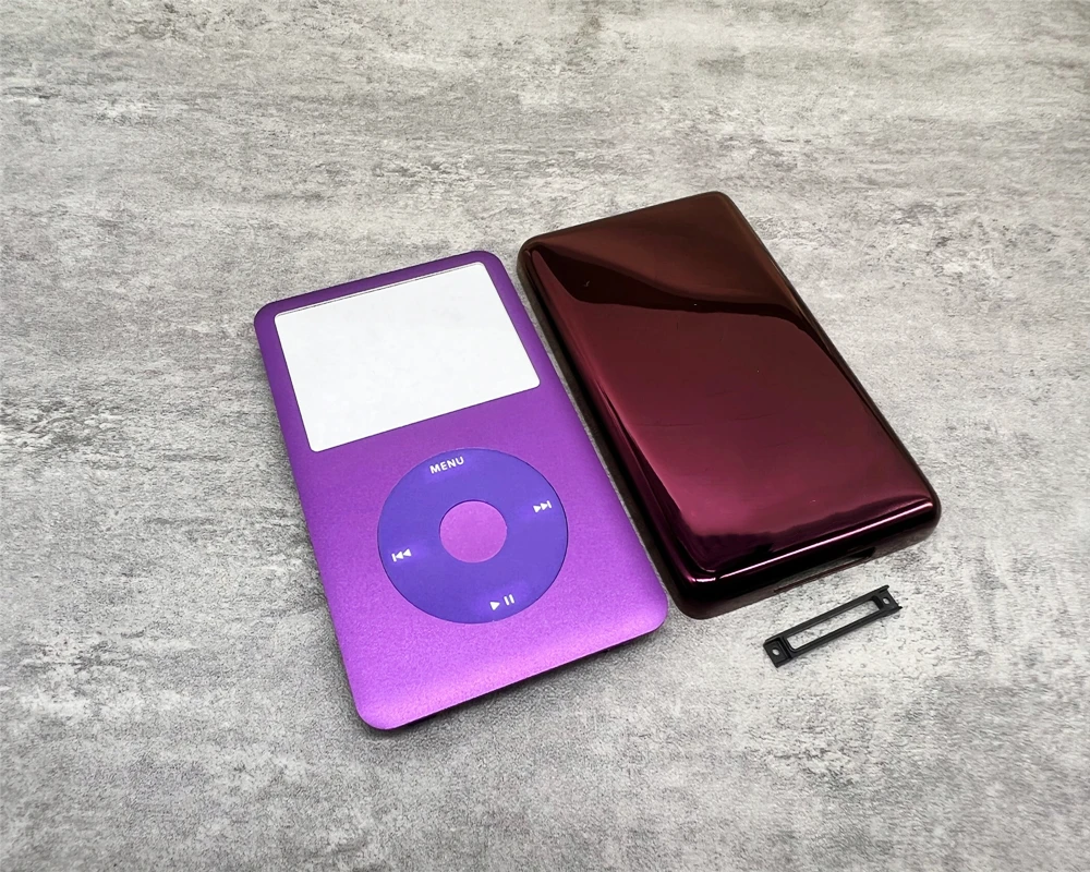 보라색 전면 페이스플레이트 후면 케이스 하우징 클릭휠 센터 버튼 베젤(iPod 6th 7th classic 80gb 120gb 160gb..