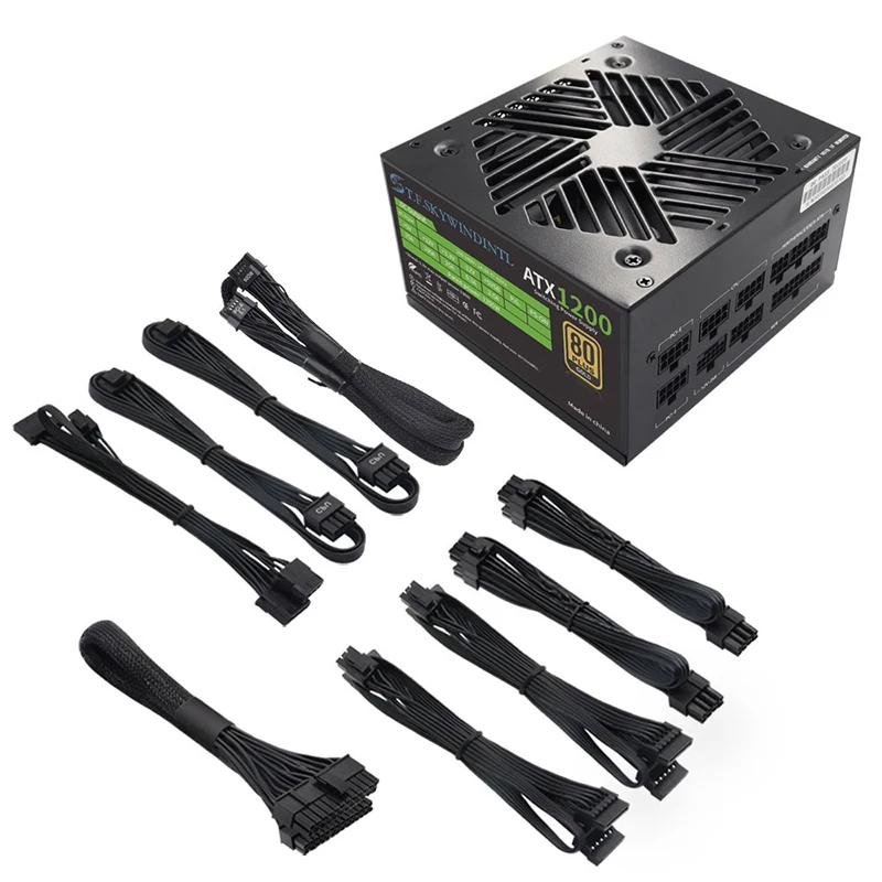 데스크톱 컴퓨터를 위해 적당한 1200W 전원 공급 80PLUS 금 ATX PSU 완전히 모듈식 활동적인 PFC 100-240V 20+4PIN PCIE 5.1