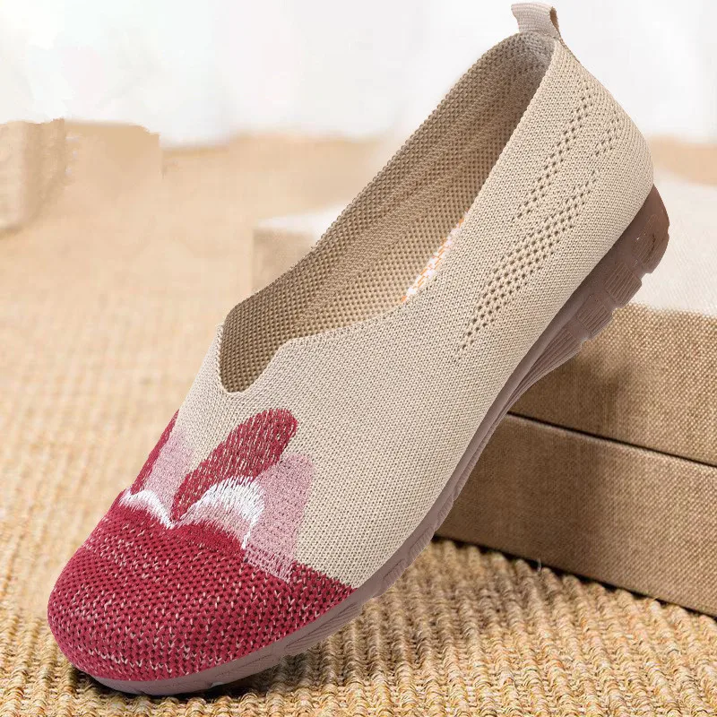 Spring and Autumn Women Soft Bottom Mesh Breathable Casual Shoes Lady Comfortable Nurse Work Shoes grandma Walking Shoes