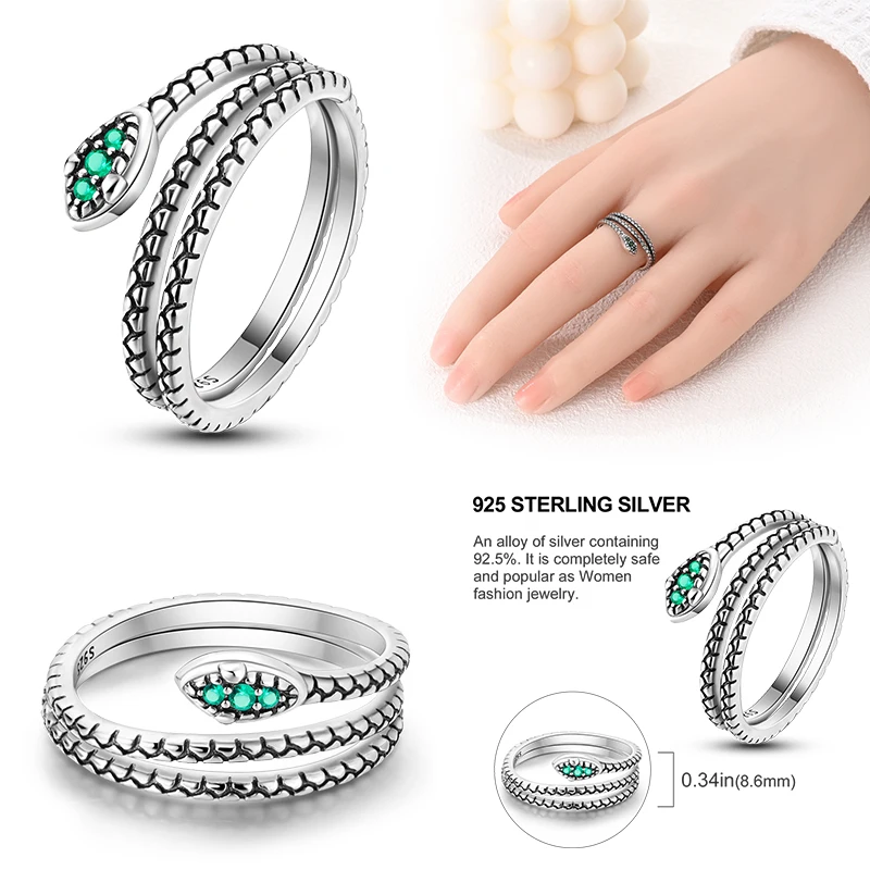 Fashion Original Luminous Firefly 925 Silver Eternal Heart-Shaped Zircon Rings Wedding Engagement Jewelry Gifts