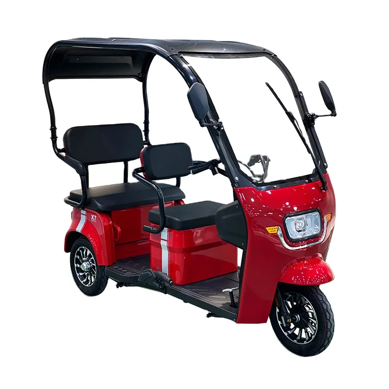 Everbright Adulti E Trike 3 Ruote Cargo Bike Passeggero Moto Tricicli Elettrici Per Adulti Con Tetto