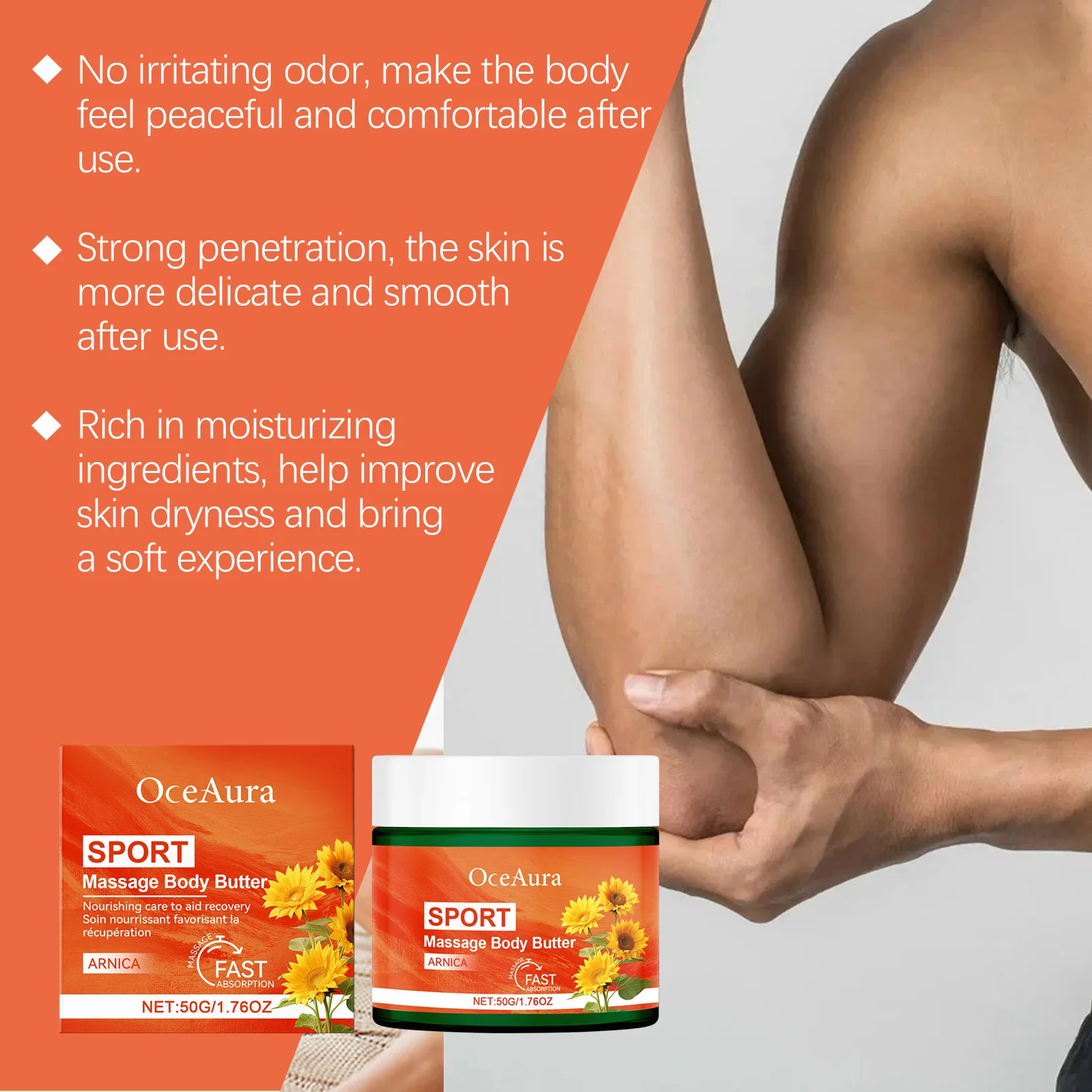 Body Soothing Care Cream - Nourishes & Protects, Ideal for Massage Application, Relieves Discomfort, For Daily Body Care