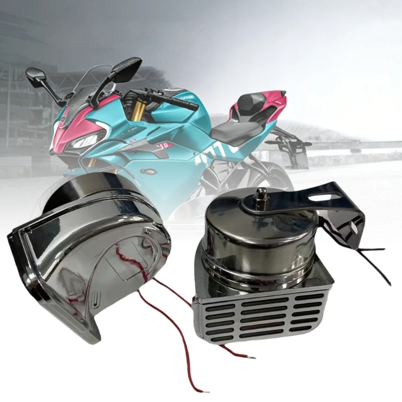 12V 24V 하이 로우 노트 스테인레스 스틸 자동차 트럭 오토바이 경적 시끄러운 120dB