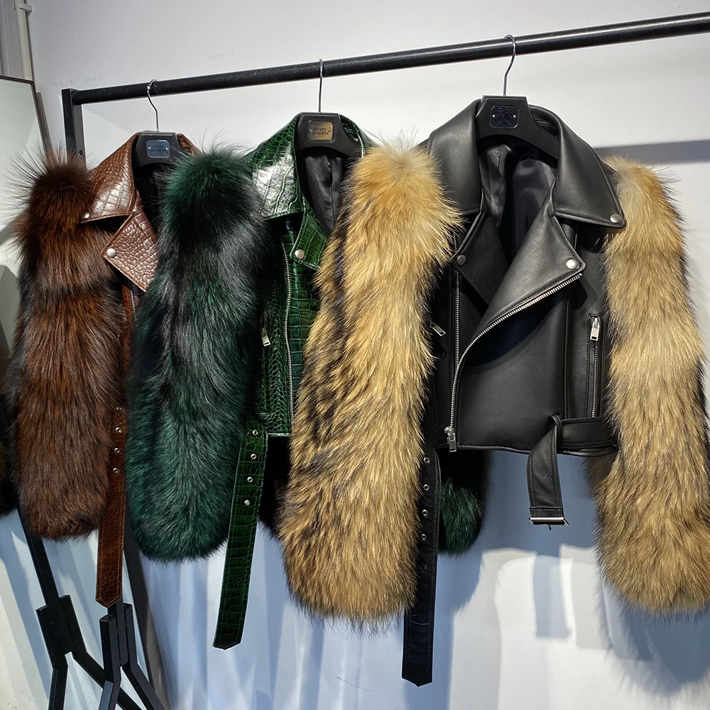 YOLOAgain Plus Size 8XL Jacket Coats Women Real Fox Fur