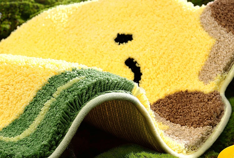 Tufted Fruit-Themed Soft Bathroom Mat