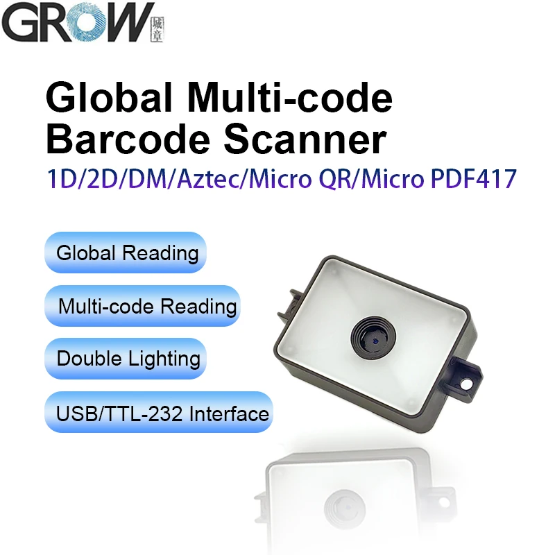 GROW GM78 Global Multi-code DC5V USB UART Interface 1D 2D