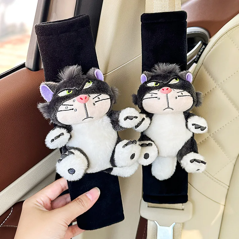 Fluffy Cartoon Panda Cat Plush Steering Wheel Cover - Winter Cozy, Cute & Anti-Slip Design