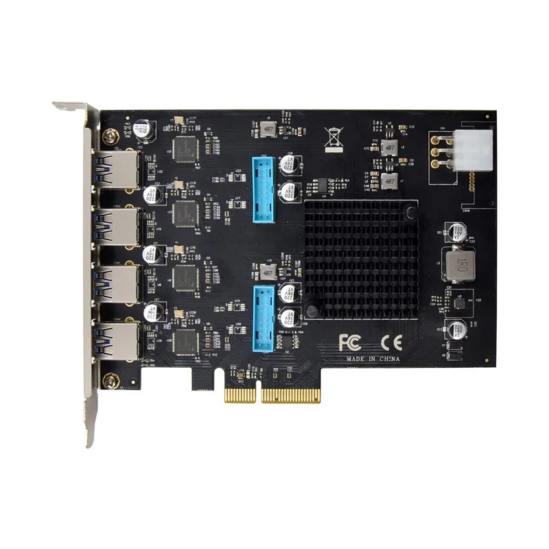 PCIe X4 내장형 8포트 USB3.0 5G 산업용 카메라 캡처 카드 (PC 데스크탑용) 재고 있음