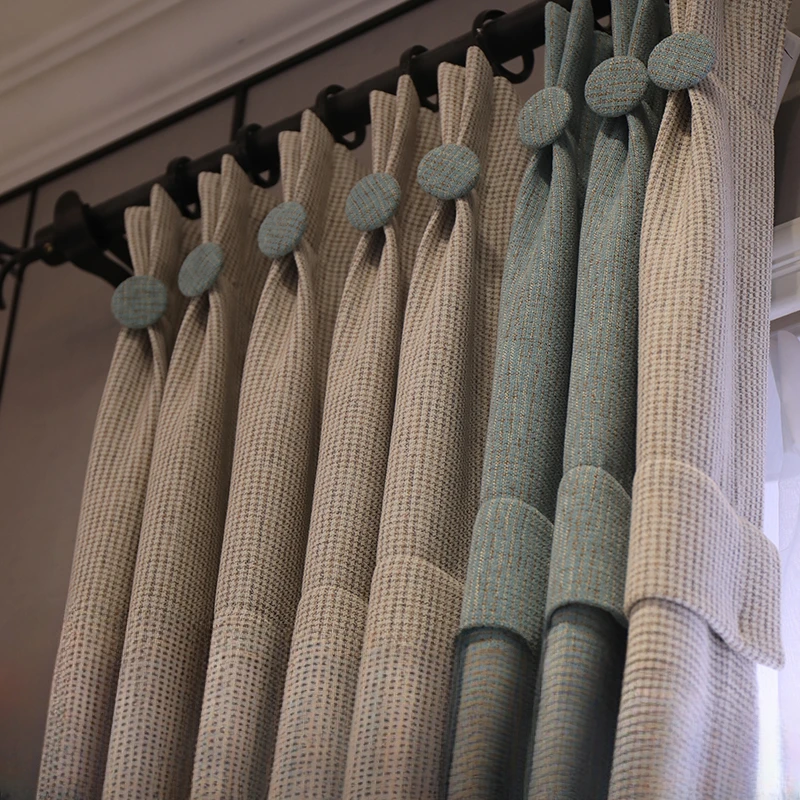 CustomizedHoundstoothCurtainsforLivingDiningroomBedroomLinen