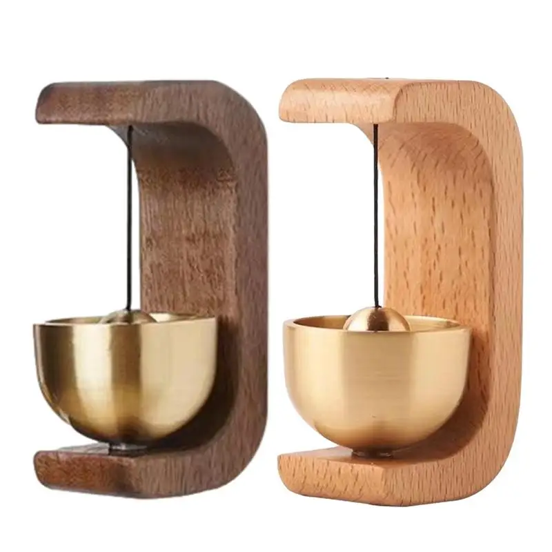 

Wood Doorbell Wind Chimes Retro Wireless Doorbell Decorative Loud Wooden Door Chime Small Brass Door Chime Entrance Door Bell