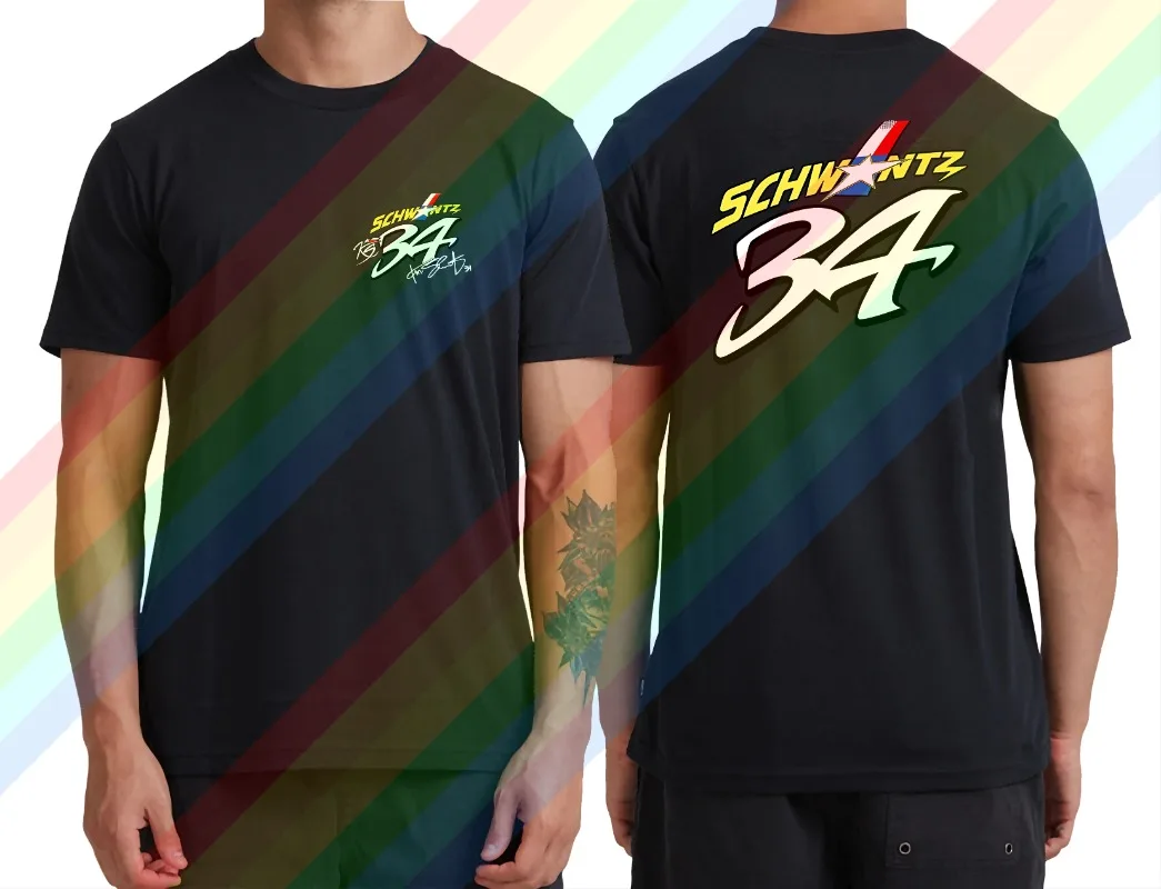 

[TEW] 2024 Summer Men's Unique Print GP Kevin Schwantz T-shirt Cotton Breathable Sports Breathable Women's Short Sleeve