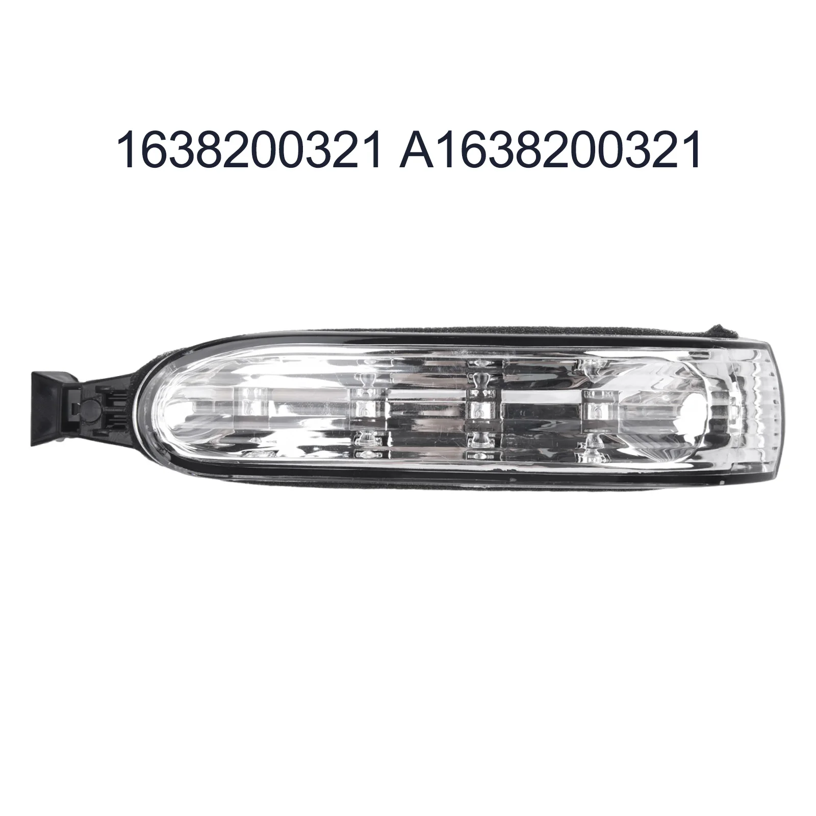 자동차 사이드 백미러 깜빡이 라이트, 오른쪽 A1638200421, 왼쪽 1638200321, 메르세데스 ML, AMG 2002-2005 플라스틱 블랙, 1 개