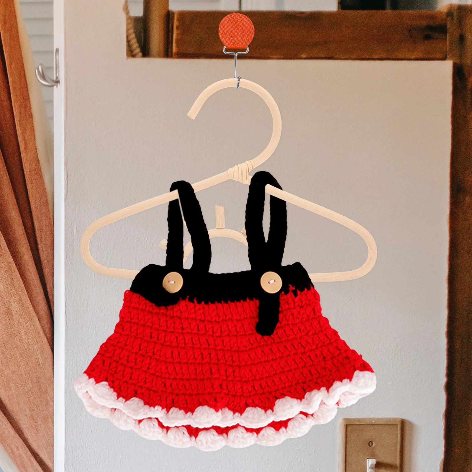 

Rattan Children's Clothes Hanger Kids Room Decor Hangers Heavy Clothing Baby Chritmas Gifts