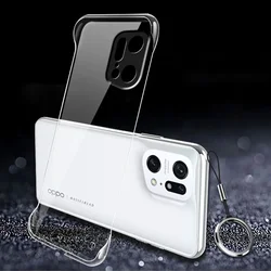 Frameless Transparent Ring Case - Hard PC Thin Cover for Reno 3 Pro 5G (With Ring Clear)