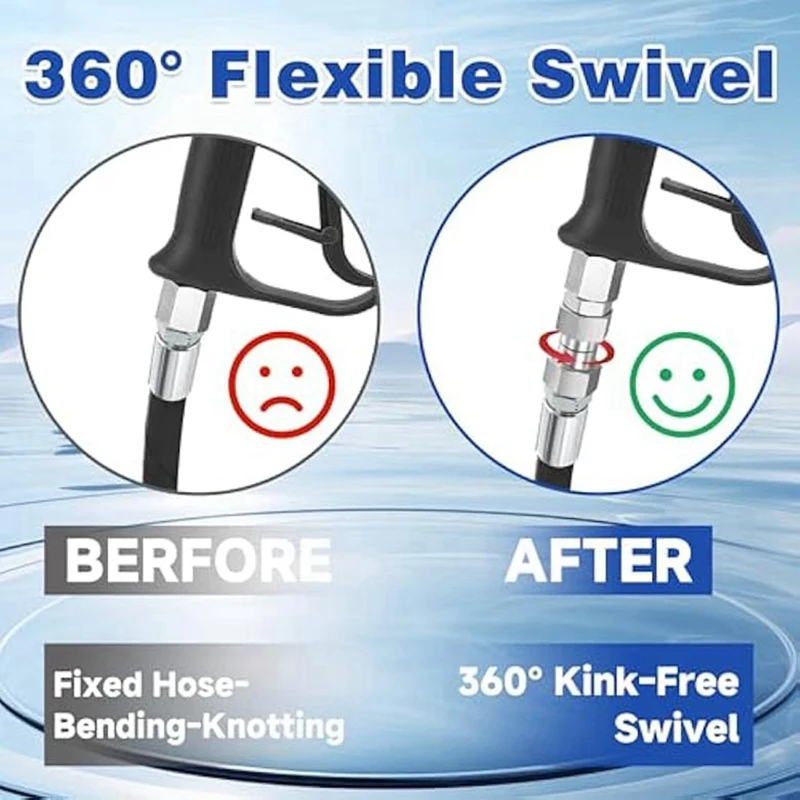 New 2Pcs 3/8Inch NPT Pressure Washer Swivel Fitting,Anti-Twist 3/8Inch Swivel Male To Female Adapter,360&deg; Connector