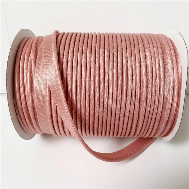 20Yards Silky Satin Bias Tape Bias Piping Cord Flat Binding Side Band Trimming Edge Handmade For