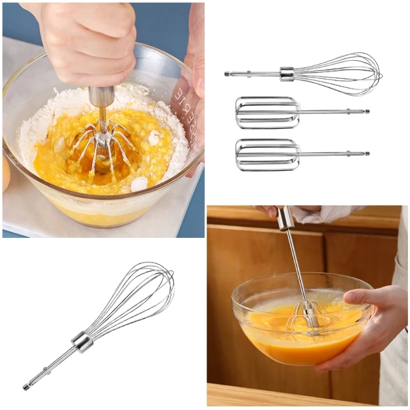 Stainless Steel Whisk Attachments Hand Mixer Beaters Hand Mixer Part 3PCS A0NC