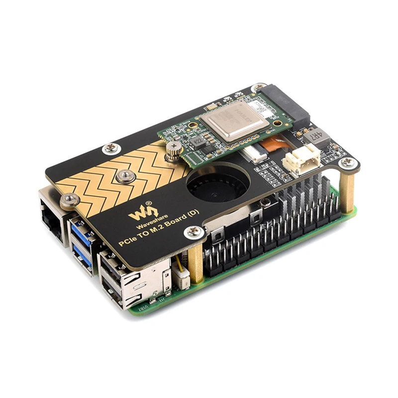 Raspberry Pi 5 PCIe To M.2 Adapter Board (D) NVMe M.2 SSD 2280 / 2260 / 2242 / 2230 Size Gen2 Gen3 Support for RPi 5 - 4