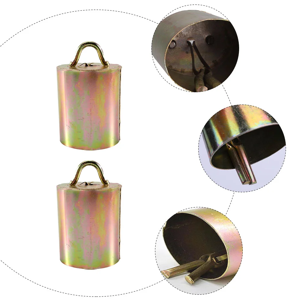 4 Pcs Cow Bell Pendant Galvanized Vintage Mug Distance Loud Alloy Sheep Pendants
