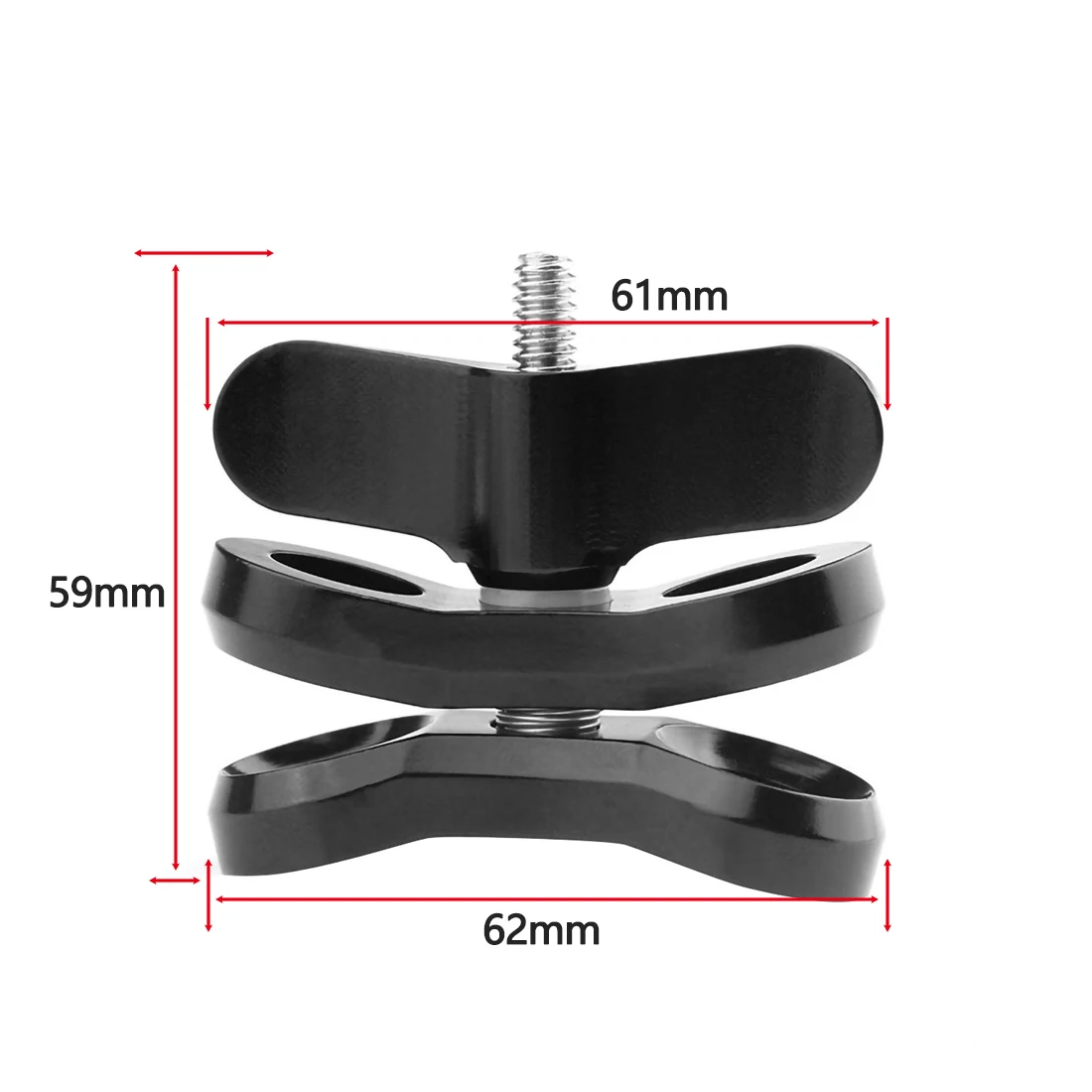 CNC Schmetterling Clip Clamp 2 3 Offene Loch Tauchen Licht Halterung Stativ Anschluss Ball Kopf Mount Adapter für Gopro Sport SLR Kamera – Detail 21