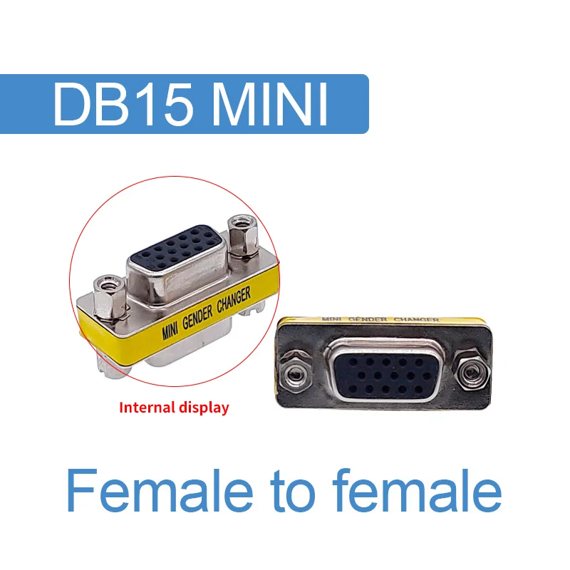 DB9/DB15 MINI zmiana płci adapter RS232 Com d-sub na męski