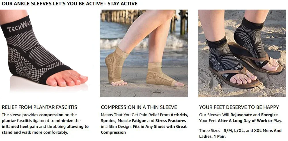 Description Picture 3 of item1Pair Plantar Fasciitis Socks,Ankle Brace Compression Support Sleeves & Arch Support Foot Compression Sleeves,Achilles Tendoniti