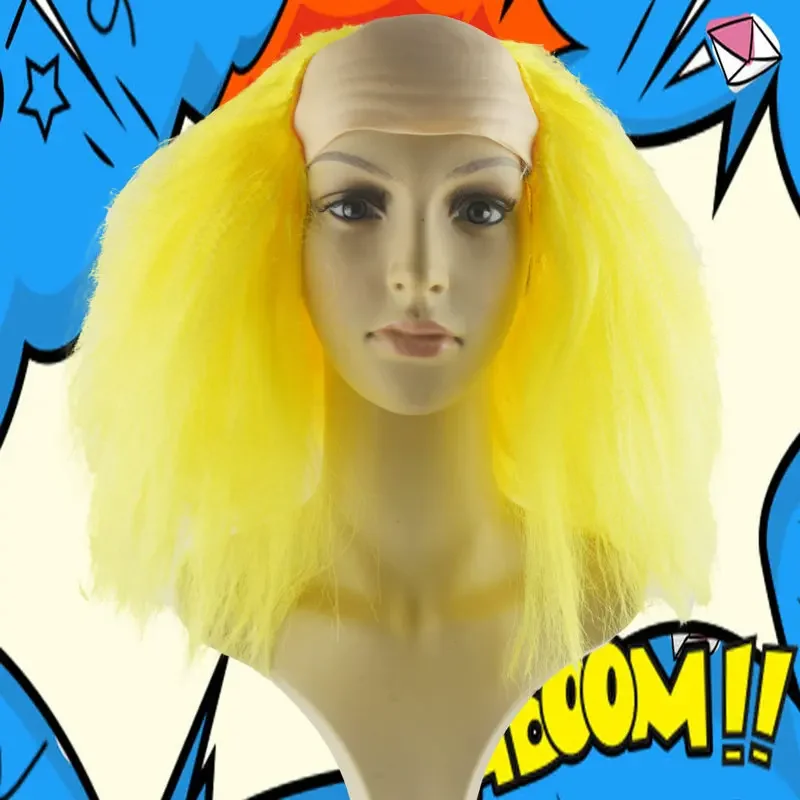 Bald Top Wig Performance Stage Prop For Elderly People Funny Bald Wig Strange Performance Costume Glueless