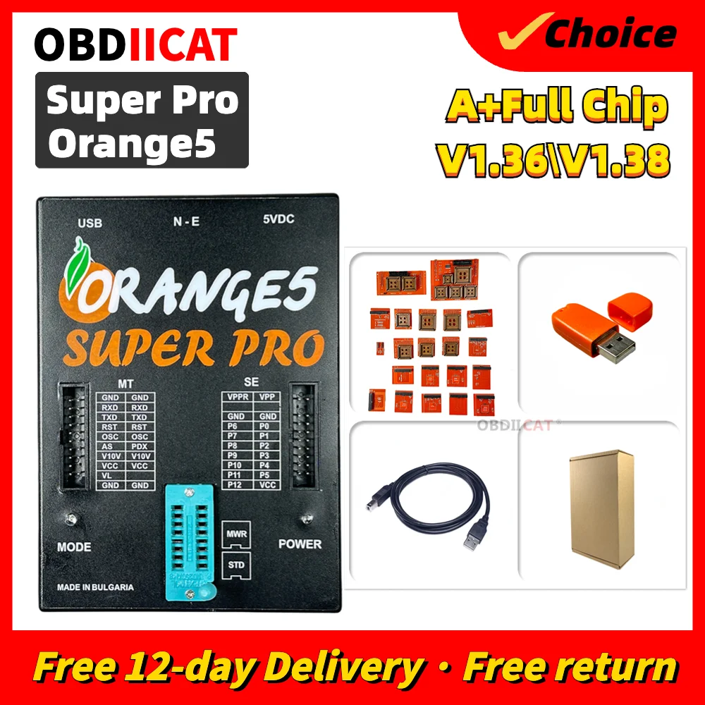 

Full Activation V1.36 V1.38 Orange5 Orange 5 Super Pro Professional Programming Tool With Full Adapter OBD2 Auto Programmer Tool