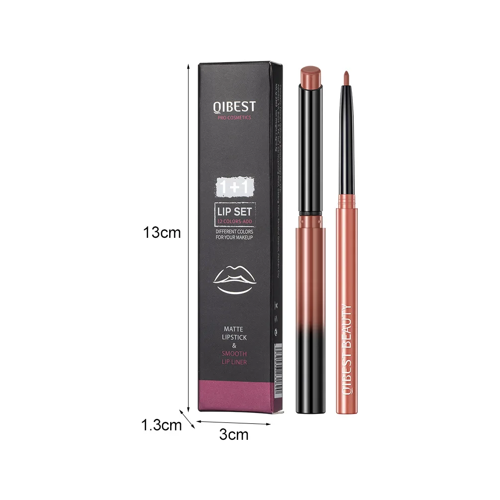 

12-color lipstick lip pen matte non-fading non-dizzy durable waterproof nude color lip pencil set makeup