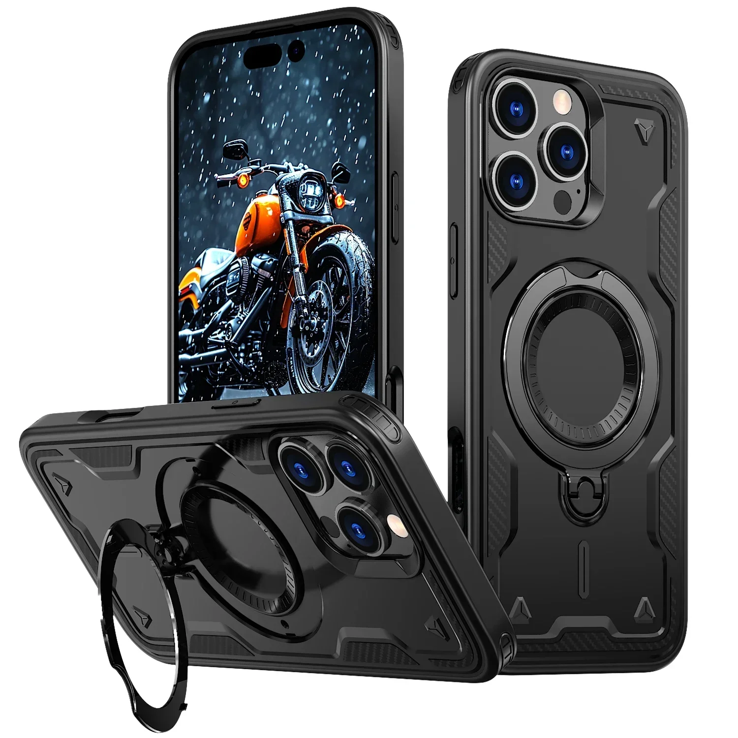 Magnetic Rotatable Stand Protection Case with Kickstand Cover and MagSafe Upgrade