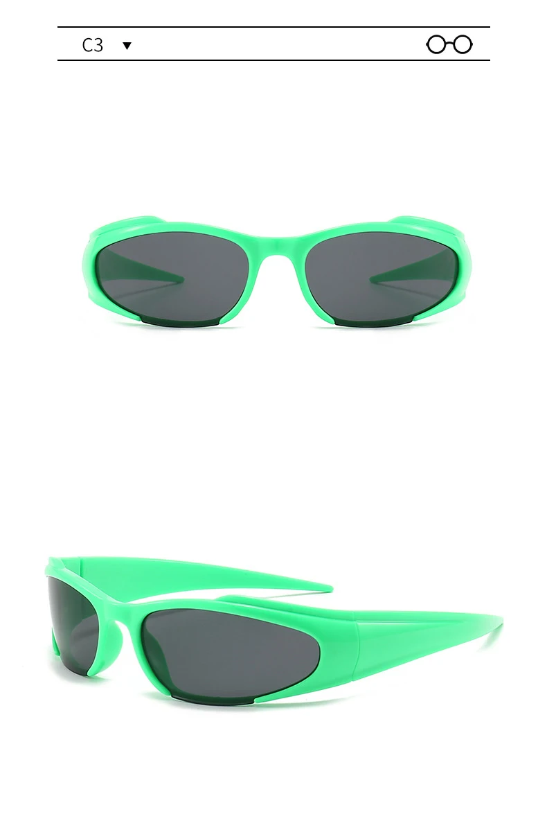 2 Paar pro Set Y2k-Sonnenbrillen für Männer und Frauen, Designer-Vintage-Sport-Sonnenbrillen, Retro-ovale Spiegellinsen, Brillen, UV400 – Detail 14