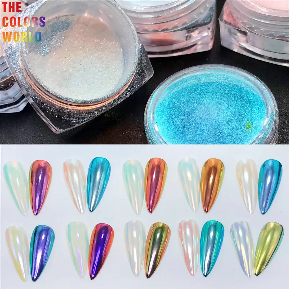 

TCT-762 Unicorn Intense Color Shift White Chameleon Pigment Makeup Eyeshadow Makeup Nails Gel Polish Aurora Chrome Mermaid DIY