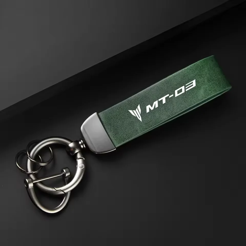 Premium Leather Motorcycle Keychain