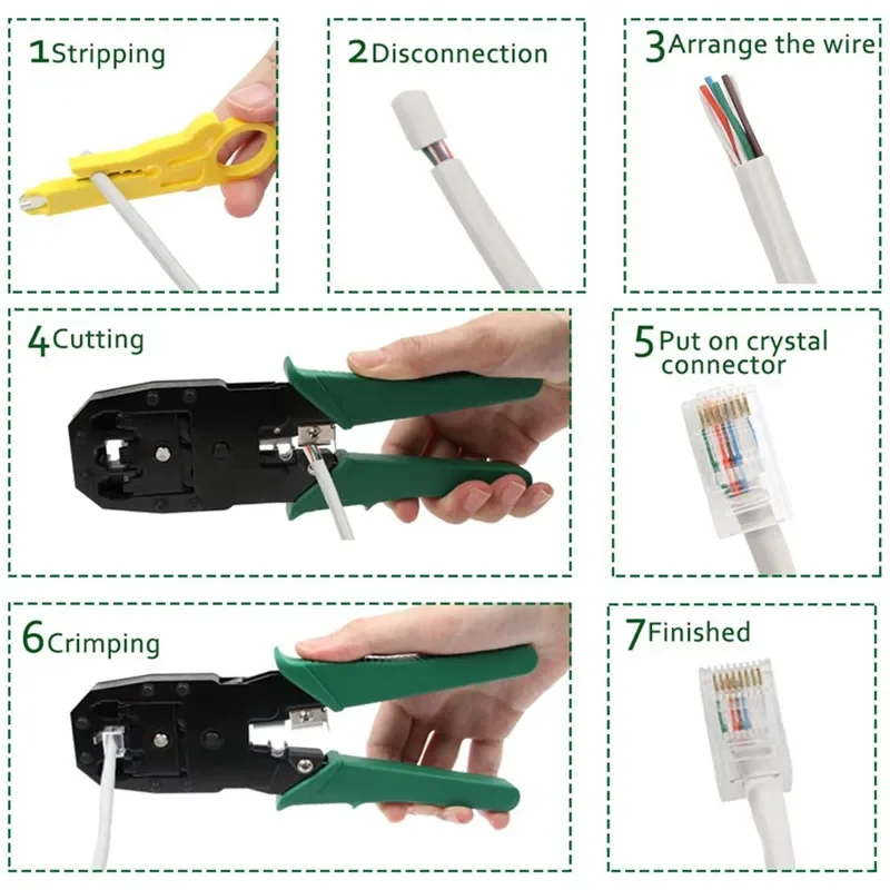 Network Tool Kit Ethernet Crimping Tool for Cat5/5e Cat6