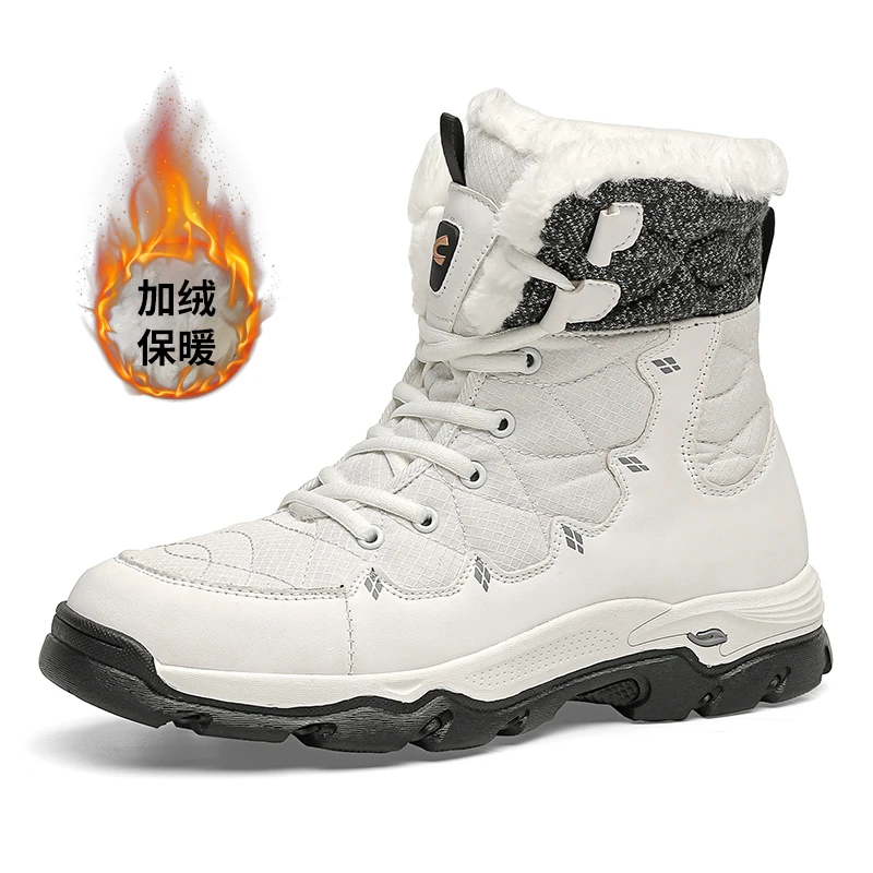 Camel Active Men Pu Leather Boots Short Plush Warm Shoes Uomo Autunno Inverno New Fashion Casual Boots Scarpe Da Uomo Originali