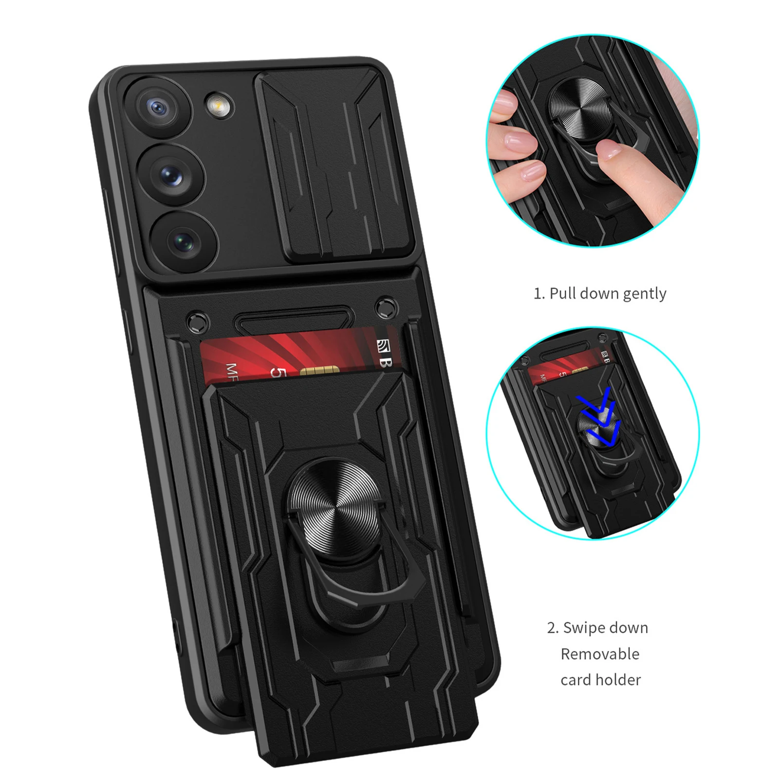 

Shockproof Armor Case for Samsung Galaxy S22 Plus S22 Ultra Hard Rugged Case Protective with Ring Holder Military Grade Cover