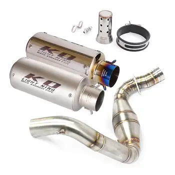 51MM Tips For BMW G310GS G310R Until 2023 Motorcycle Exhaust Muffler Header Link Pipe Silencer Stainless Steel Escape DB Killer