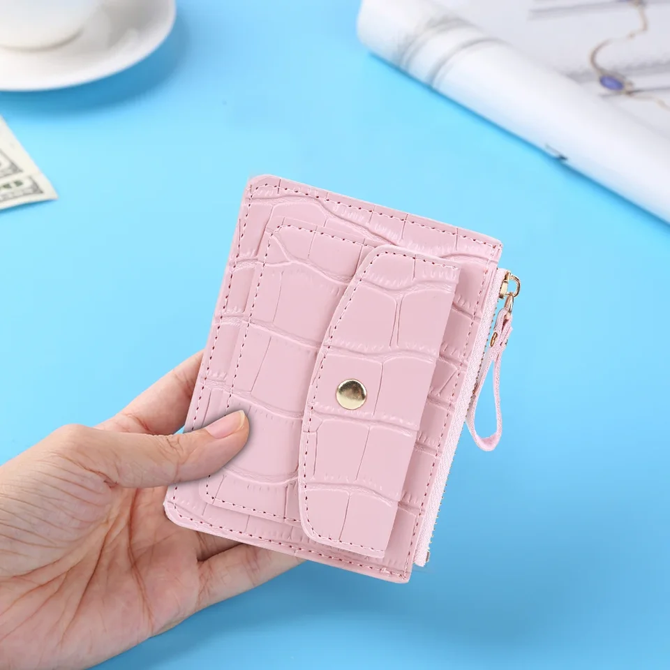 GAEKEAO Portafoglio Donna Piccolo, Portamonete in Pelle con Cerniera, Mini Portafogli Portatile, Borsellino Donna Capiente