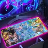 Cute E-eevees LED Light RGB Keyboard Cover Desk-mat Colorful Surface Multi-size World PC Gamer Luminous Mouse Pad 1