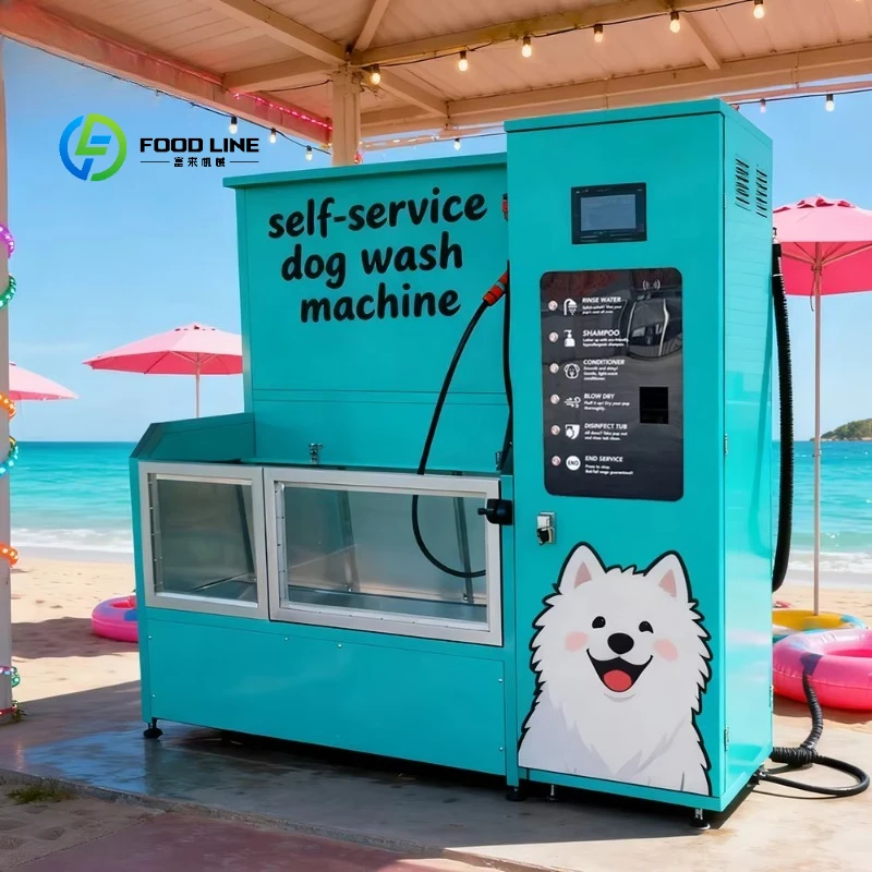 สถานีล้างสุนัขแบบบริการตนเอง 24/7 ที่ปรับแต่งได้สำหรับสวนสาธารณะ เครื่องล้างสุนัขพร้อมปรับอุณหภูมิน้ำได้ 1