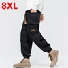 Spring Autumn Harun work trousers men's plus size trend loose drawstring pants sports camouflage trousers 7XL 8XL cargo pants 1