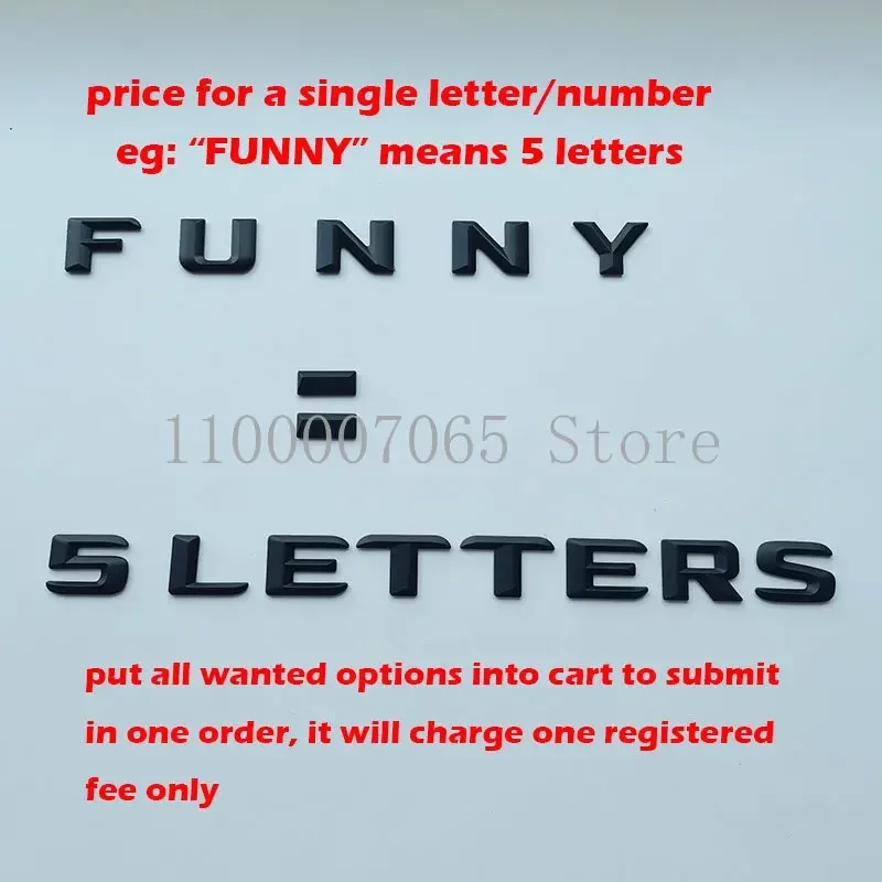 Car Emblem Car Logo 2.3cm DIY 2015 Sharp Letters Numbers 0-9 A-Z ABS Emblem A200 C300 for Mercedes Benz Full Series Car Trunk Nameplate Logo Sticker